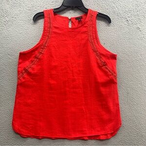 Ann Taylor Red Sleeveless Top